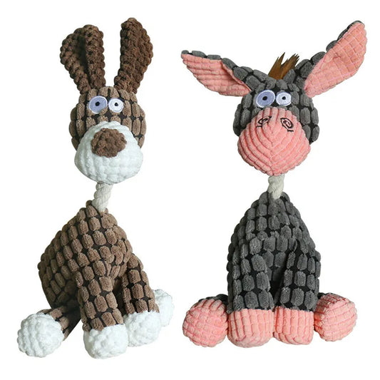 Donkey Shape Chew Toy For Dogs in Corduroy