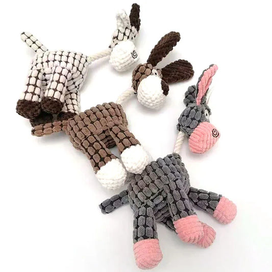 Donkey Shape Chew Toy For Dogs in Corduroy